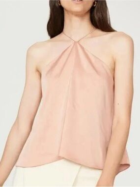 OBANDO COLLECTIVE | Sleeveless Halter Neck Satin Trapeze Top Women’s Size 10